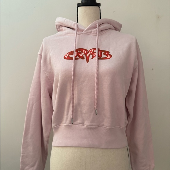 BRAND NEW - AMBUSH Pink Cropped Fitted Hoodie - Picture 2 of 7